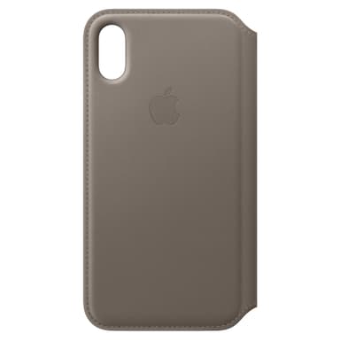 iPhone X lompakkokotelo (harmaanruskea)