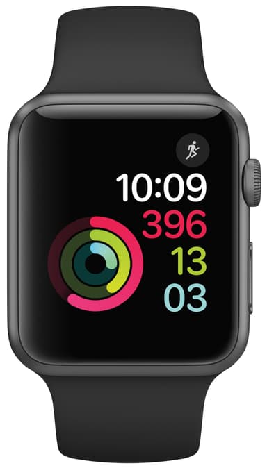 Apple Watch Series 1 42 mm (harmaa/musta)