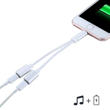 Dual Lataus / Mic / headset adapteri iPhone 8 / 7