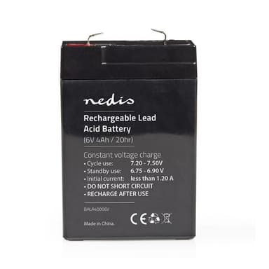 Nedis Ladattava Lyijyakku 6V 4000mAh