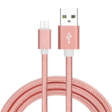 Micro USB datakaapeli 3 m - Rose Gold