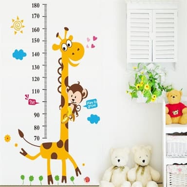 Lasten seinätarrat / wall stickers lapset - Pituusmitta Kirahvi