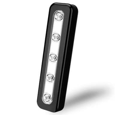 Musta 5 LEDin spotlight jossa touch