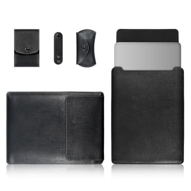 PU Nahkakotelo / laukku MacBook 13 - 4 laukkua 1:ssä