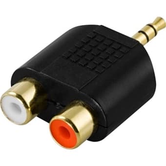 Multimedia-adapteri, 2xRCA naaras 3,5mm urokselle