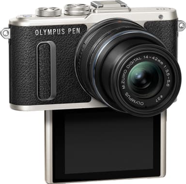 Olympus PEN E-PL8 CSC kamera +14-42 mm objektiivi Pancake Kit (musta)