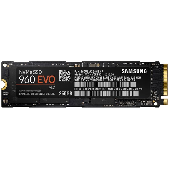 Samsung 960 EVO sisäinen M.2 SSD (250 GB)