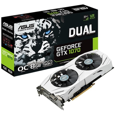 Asus Dual GeForce GTX 1070 OC näytönohjain (8 GB)