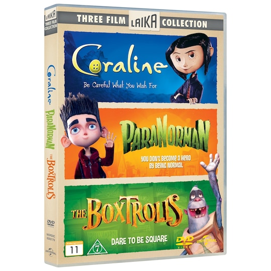Coraline / Paranorman / Boksitrollit (DVD)