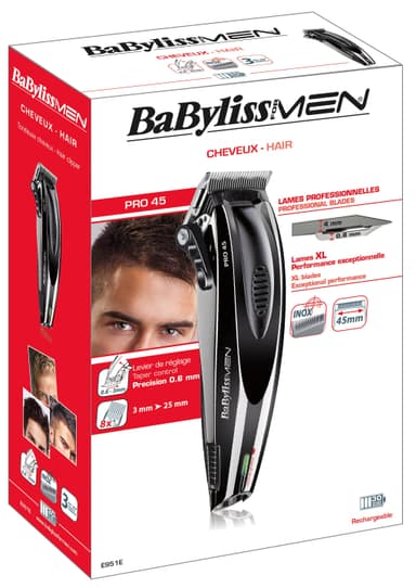 BaBylissMEN hiustenleikkuukone BAE951E (musta)