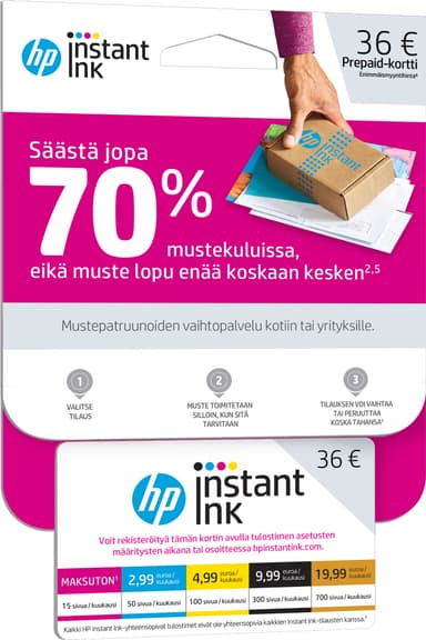 HP Instant Ink 36 EUR prepaid-kortti