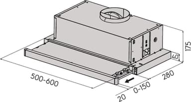 Savo P-2405-W liesituuletin 50 cm valkoinen