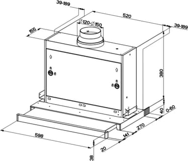 Savo P-2806-W liesituuletin 60 cm valkoinen