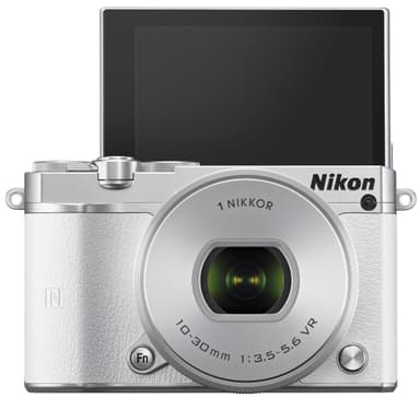 Nikon 1 J5  järjestelmäkamera + 10-30 mm (valk)