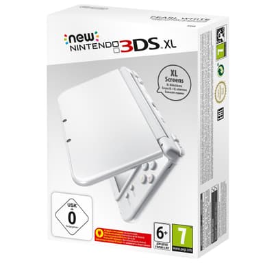 Uusi Nintendo 3DS XL pelikonsoli (helmenvalkoinen)