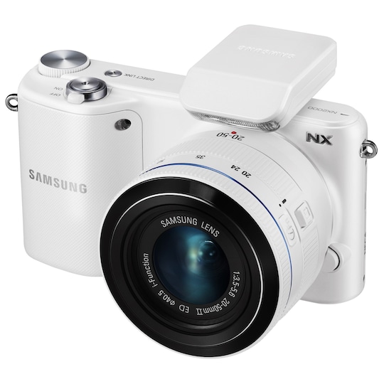 Samsung NX2000 järjestelmäkamera + 20-50mm (valkoinen)