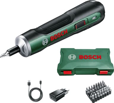 Bosch PushDrive akkuruuvinväännin 32-osaisella kärkisarjalla