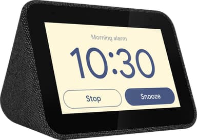 Lenovo Smart Clock Google Assistant virtuaaliavustajalla (musta)