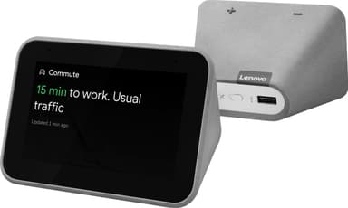 Lenovo Smart Clock Google Assistant virtuaaliavustajalla (harmaa)