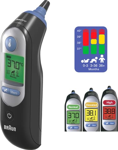 Braun ThermoScan 7 Age Precision korvakuumemittari IRT6520BWE (musta)