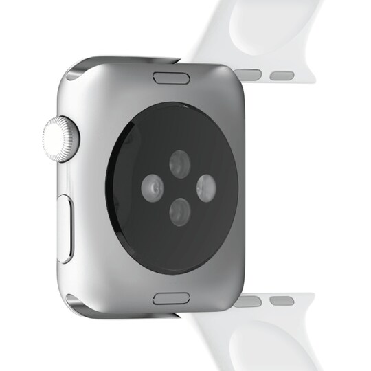 Puro Icon Apple Watch silikoninen urheiluranneke 42/44/45 mm (valk.)