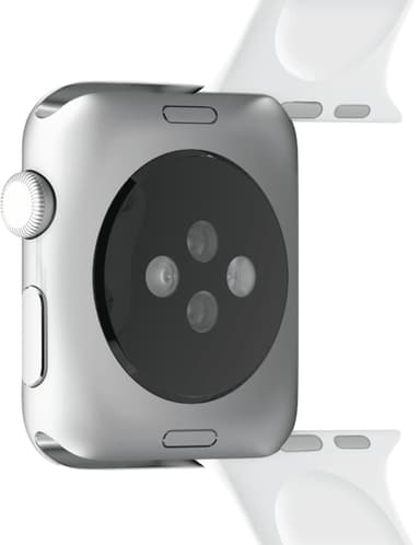 Puro Icon Apple Watch silikoninen urheiluranneke 42/44/45 mm (valk.)