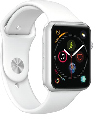 Puro Icon Apple Watch silikoninen urheiluranneke 38/40/41 mm (valk.)