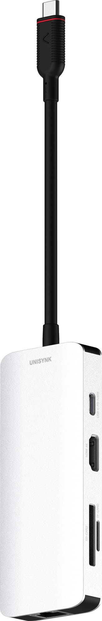 Unisynk USB-C 8 in 1 telakointiasema (hopea)