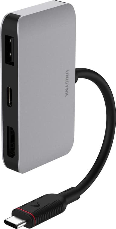 Unisynk USB-C 3 in 1 telakointiasema (harmaa)