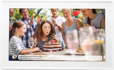Denver Frameo 15.6" sosiaalinen kuvakehys PFF-1513 Wi-Fi (valkoinen)