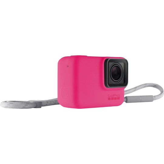 GoPro suojakuori + hihna (Hot Pink)