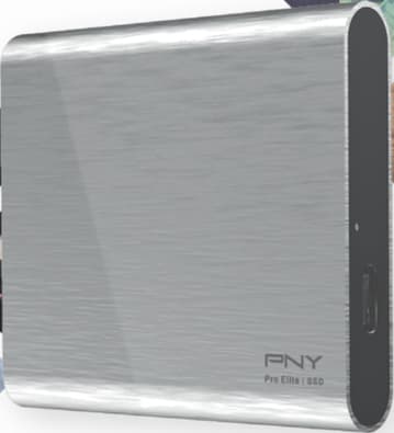 PNY Pro Elite USB-C 3.1 kannettava SSD muisti 500 GB (hopea)