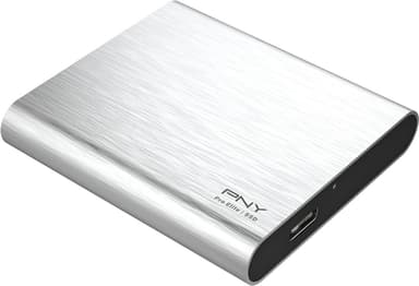 PNY Pro Elite USB-C 3.1 kannettava SSD muisti 500 GB (hopea)