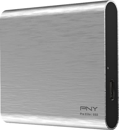 PNY Pro Elite USB-C 3.1 kannettava SSD muisti 500 GB (hopea)