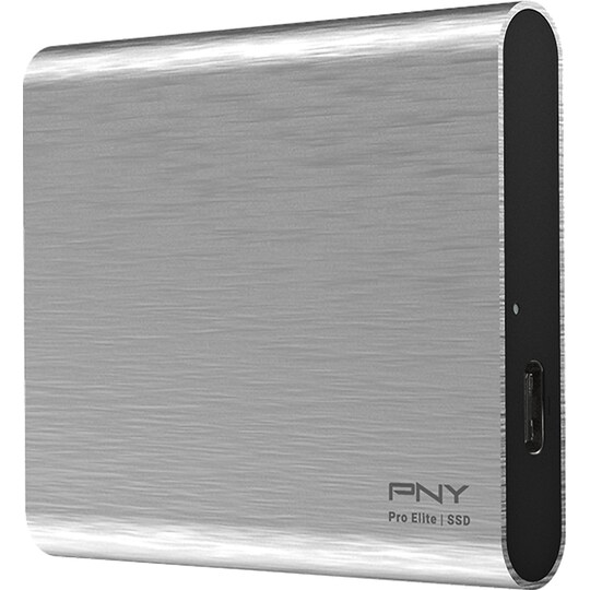 PNY Pro Elite USB-C 3.1 kannettava SSD muisti 1 TB (hopea)