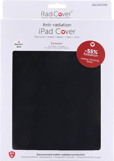 Radicover iPad 10,2" keinonahkainen suojakotelo (musta)