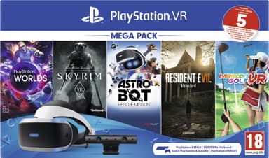 PlayStation VR Mega Pack 2: PS VR-lasit + kamera + 5 VR-peliä