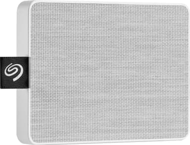 Seagate One Touch kannettava SSD, 500 GB (valkoinen)