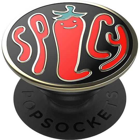 PopSockets Premium älypuhelimen pidike (Enamel Spicy Black)