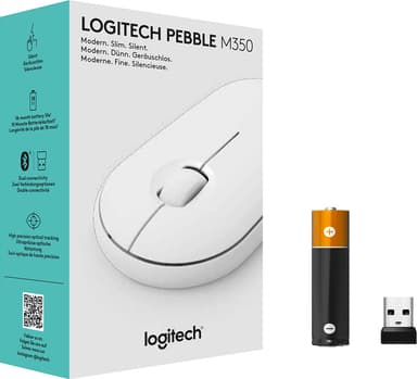Logitech Pebble M350 langaton hiiri (valkoinen)