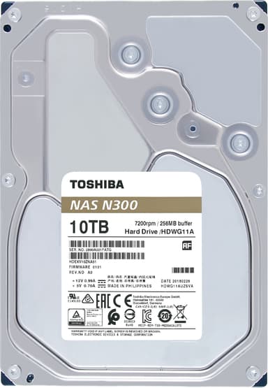 Toshiba N300 NAS kovalevy (10 TB)