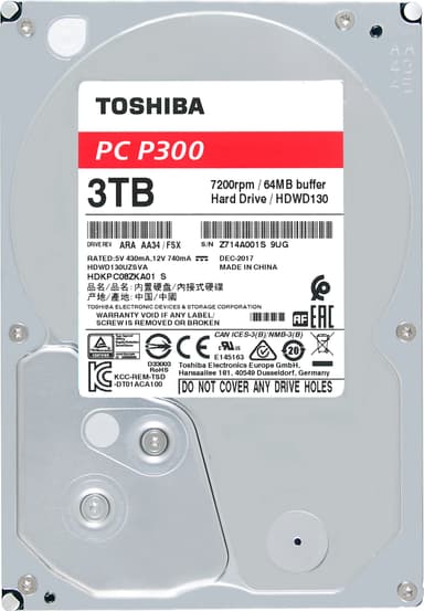 Toshiba P300 kovalevy (3 TB)