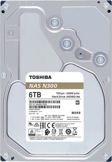 Toshiba N300 NAS kovalevy (6 TB)