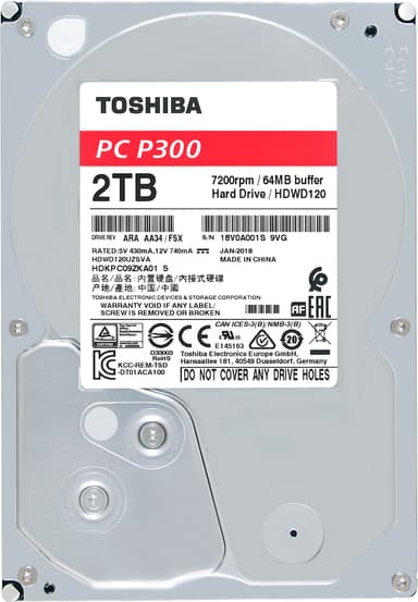 Toshiba P300 kovalevy (2 TB)