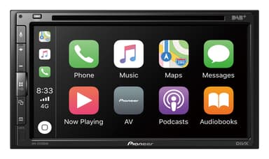 Pioneer AVH-Z5200DAB multimediasoitin Apple CarPlay, Android Auto