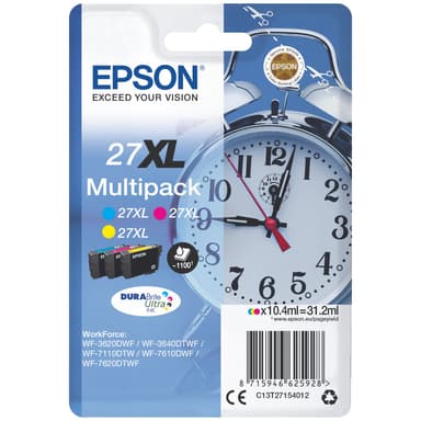 Epson DuraBrite Ultra 27 XL mustekasetti (3 värin monipakkaus)