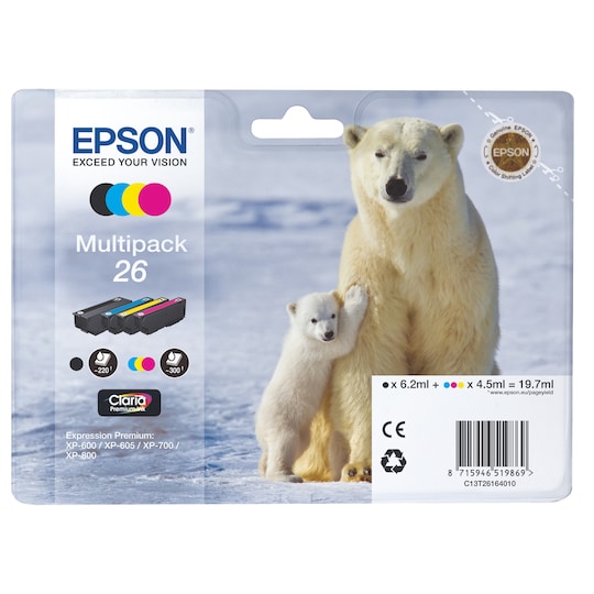 Epson Claria Premium 26 mustekasetti (4 värin monipakkaus)
