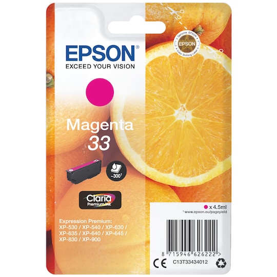 Epson Claria Premium 33 mustekasetti (magenta)