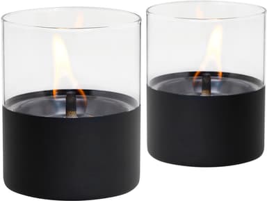TenderFlame Lilly sisustustuli 2 kpl (musta)