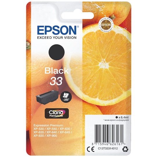 Epson Claria Premium 33 mustekasetti (musta)
